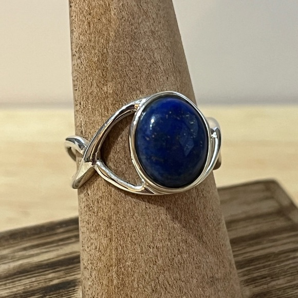 Jewelry - 925 STERLING SILVER LAPIS LAZULI GEMSTONE RING SIZE 9
